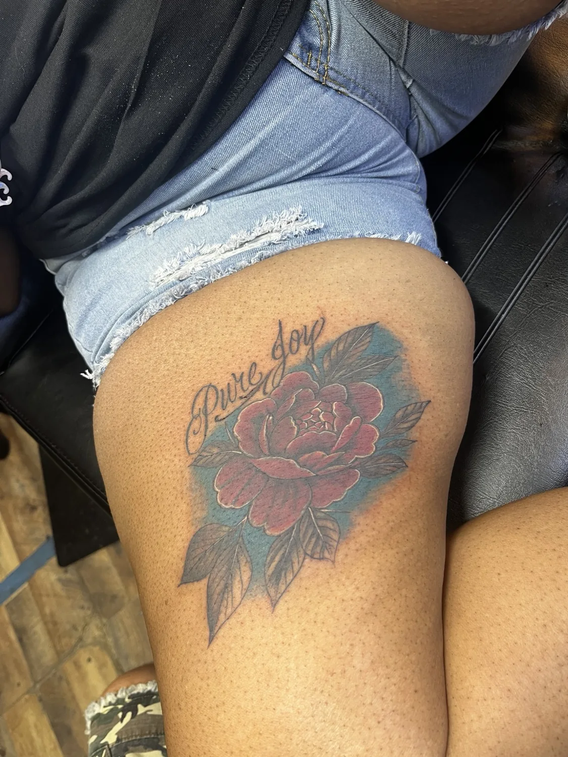 T0PHER INK tattoo portfolio: Color Floral Tattoo